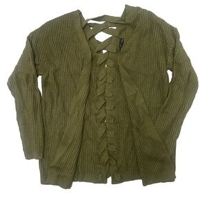 Olive Green Long Cardigan Granola Goblin Grunge Whimsigoth Baggy Boho Cozy IX